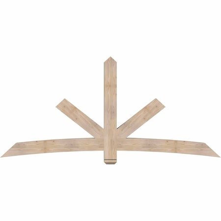 Ekena Millwork Alberta Smooth Timber Gable Bracket, Douglas Fir, 96"W x 44"H x 5 1/2"D x 5 1/2"F, 11/12 Pitch GBW096X44X0606ALB00SDF